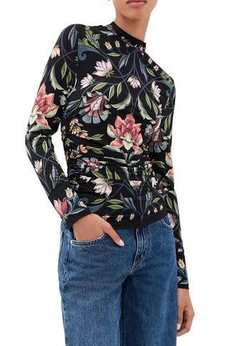 Natalia Black Jersey Blouse