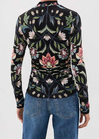 Natalia Black Jersey Blouse