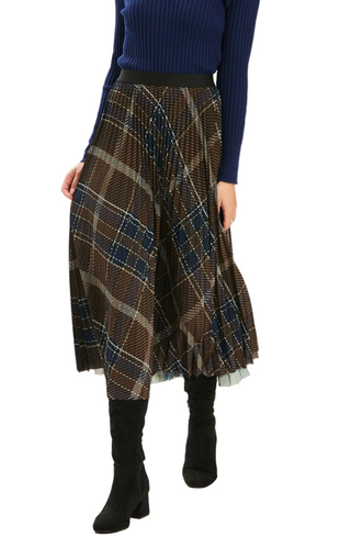 Cara Pleated Skirt- Multi