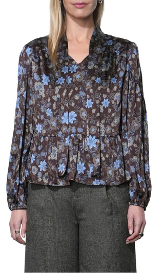 Veda Flowy Tie Neck Blouse