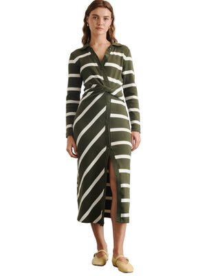 Ellicott Dress- Army/Chalk