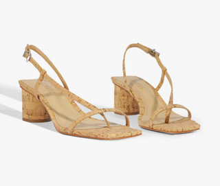 Heloise Mid Block Heel- Cork