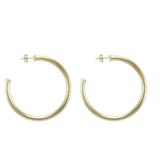 Petite Everybody's Favorite Hoops- Brushed 18K Gold Plated