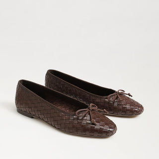 Ruthie Woven Flat Terazzo Brown Leather