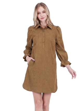 Placket Collar Dress