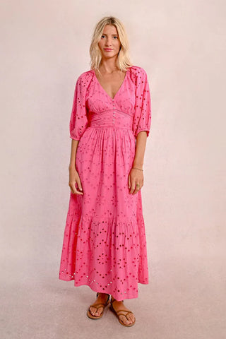 Pink Eyelet Maxi