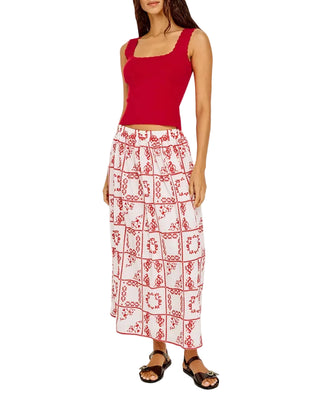 Dax- Ivory Red Hankerchief