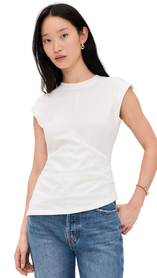Nya Draped White Tee