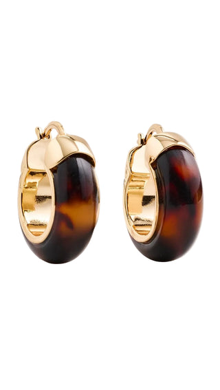 Eugenie Tortoise Hoop Gold Tort