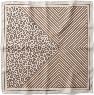 Neutral Animal Print Scarf - Tan