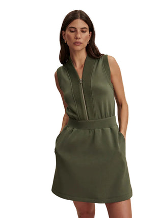 Polyanna Half Zip Dress - Thyme