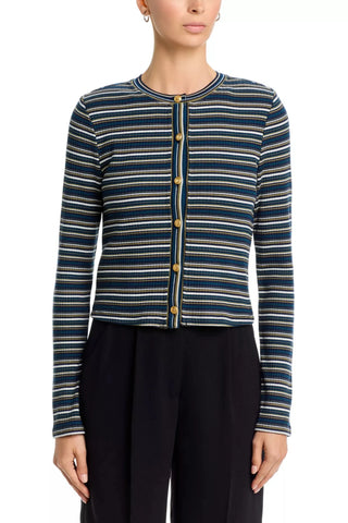 Zoe Striped Knit Cardigan